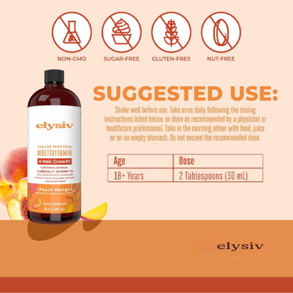 elysiv Liquid Multivitamin and Hair Growth Syrup
