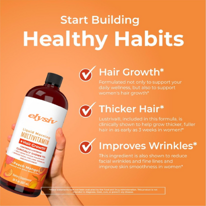 elysiv Liquid Multivitamin and Hair Growth Syrup