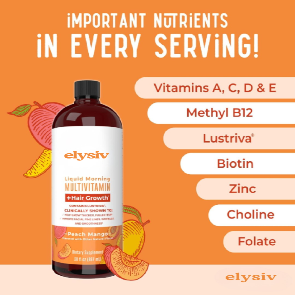 elysiv Liquid Multivitamin and Hair Growth Syrup
